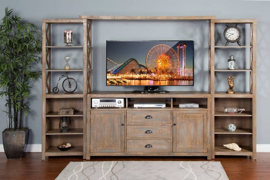 Durango - (S4) Entertainment Wall (66,B,2Xp) - Light Brown