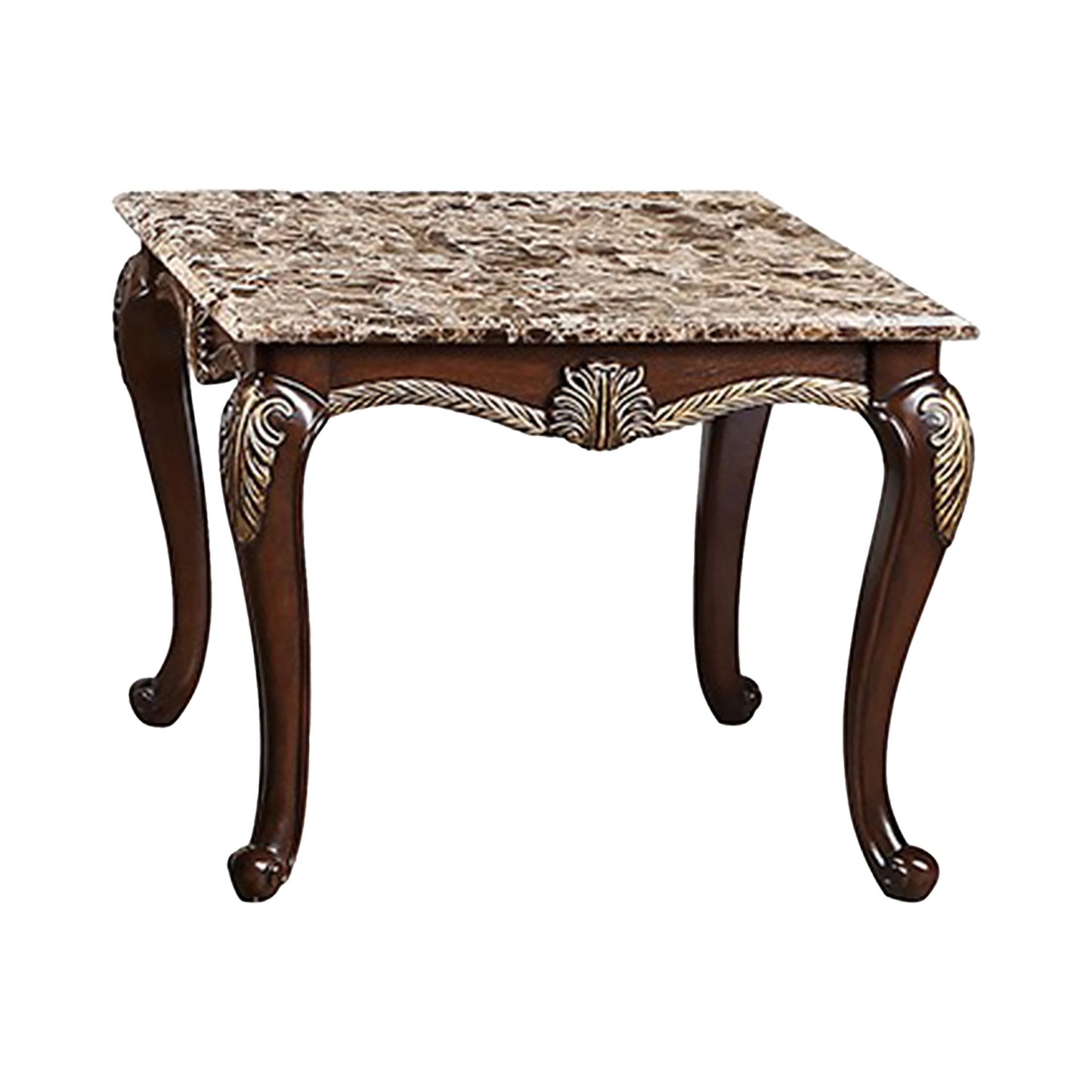 Maximus - Marble End Table - Brown