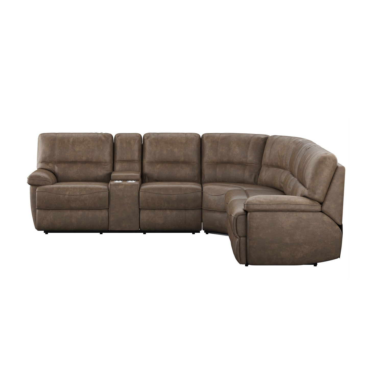 Aurora - Power Reclining Sectional - Brown