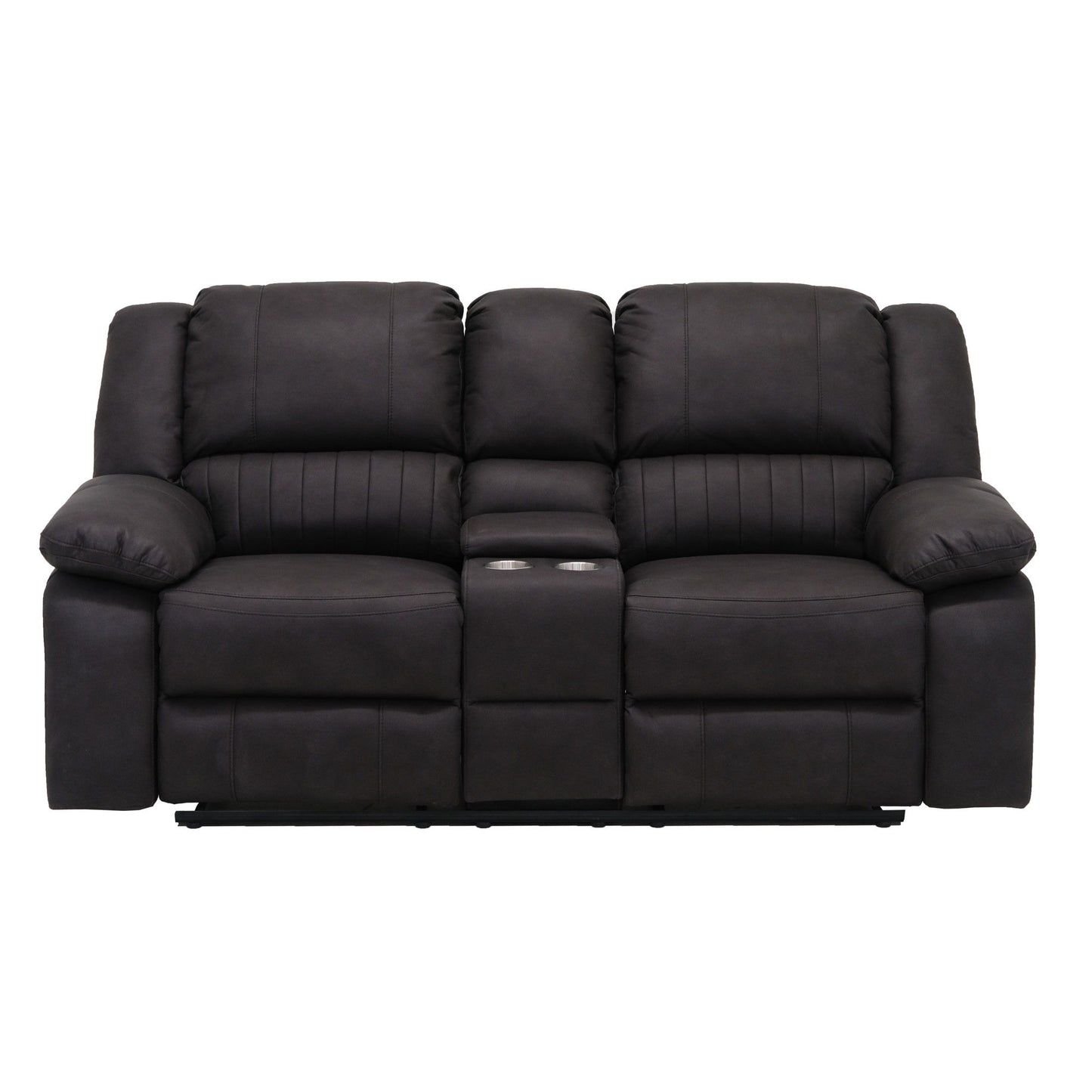 Navaro - Reclining Console Loveseat - Black Licorice