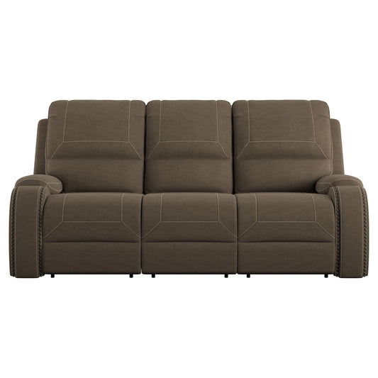 Adrian - Reclining Sofa - Walnut Brown