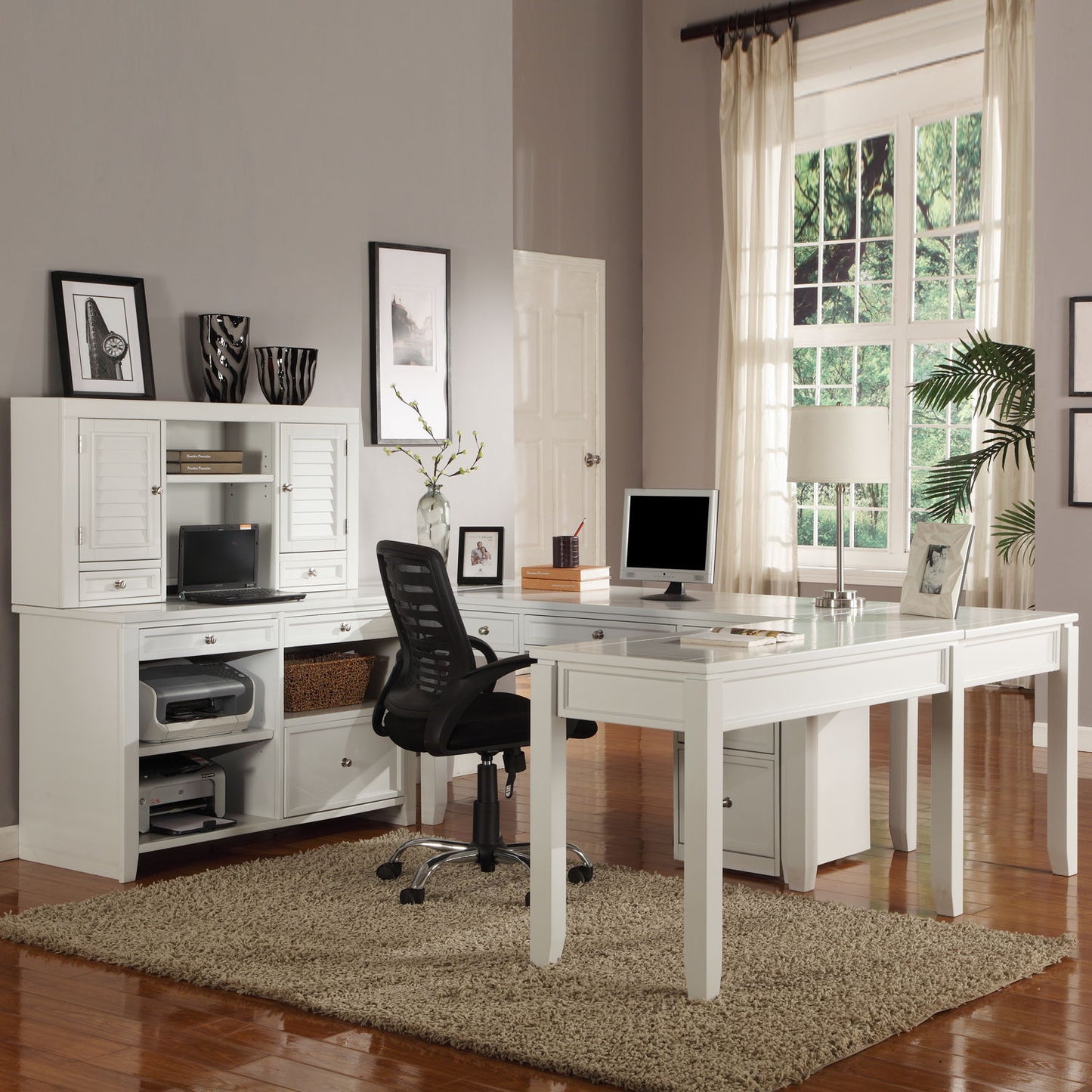 Boca - Credenza With Hutch - Cottage White