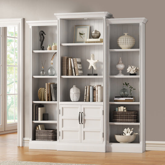 Shoreham - 3 Piece Modular Library Wall - Effortless White