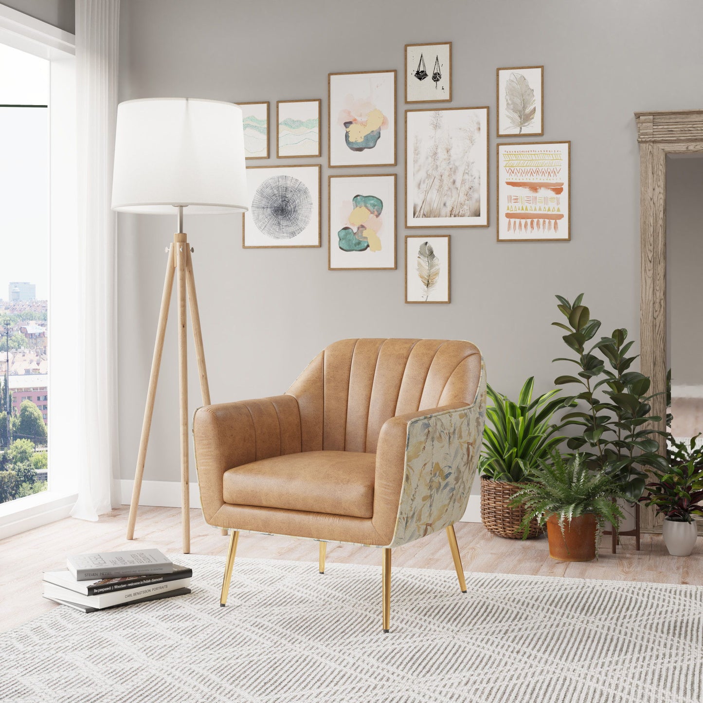 Ophelia - Accent Chair - Light Brown