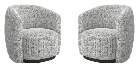 Tatum - Swivel Accent Chair (Set of 2) - Nightshade