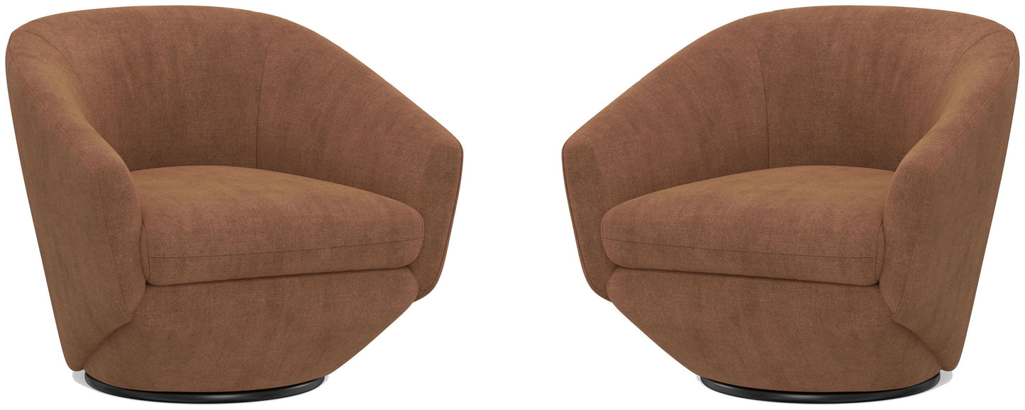 The Twist - Swivel Chair (Set of 2) - Elise Rust