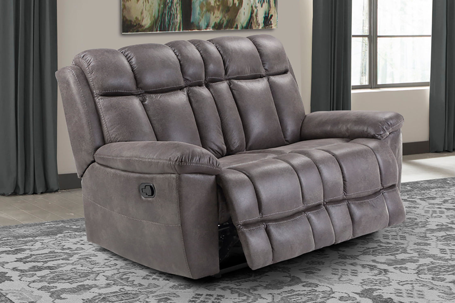 Goliath - Manual Loveseat - Arizona Grey