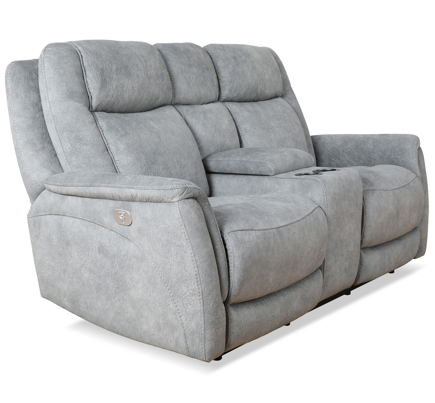 Linus - Power Zero Gravity Console Loveseat - Hudson