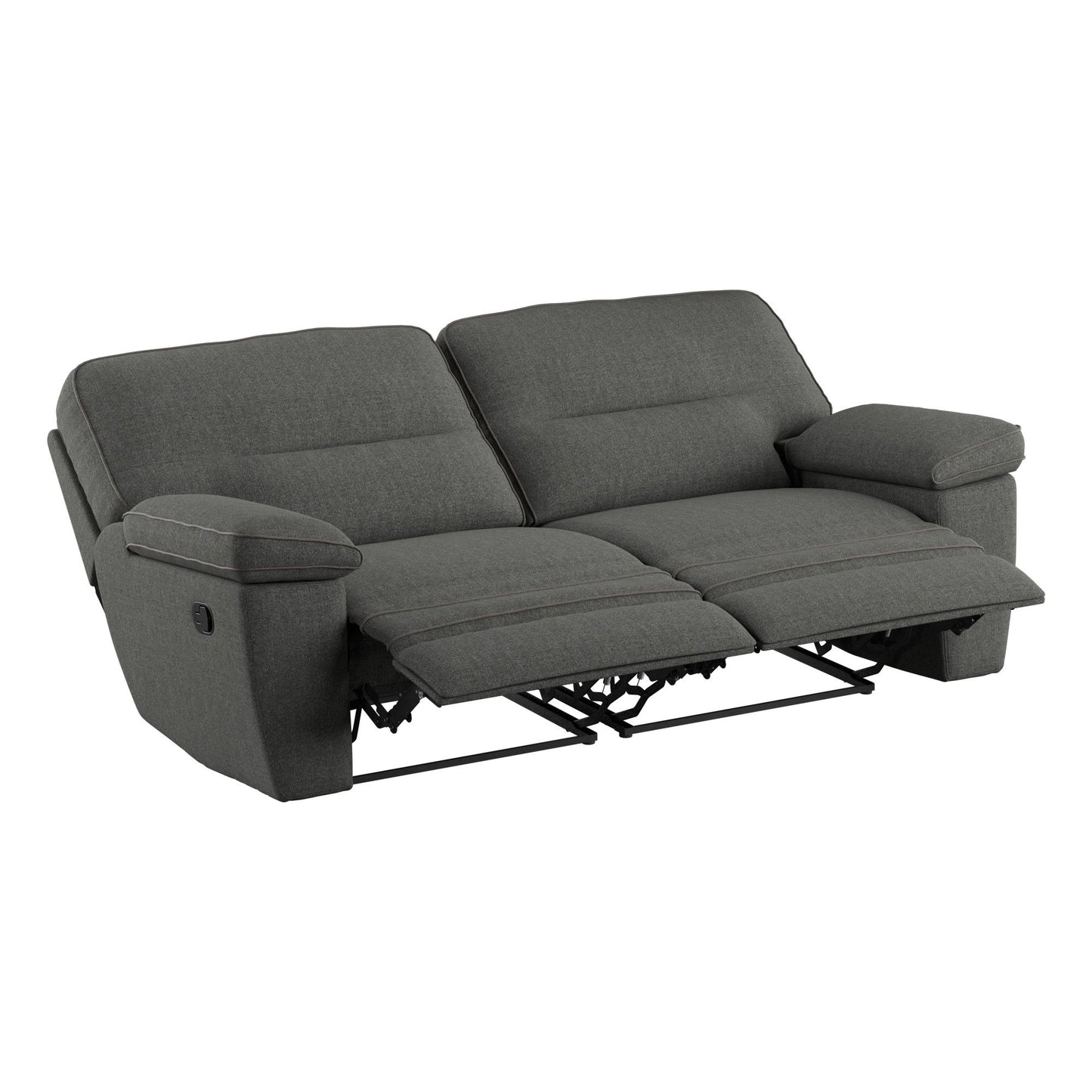 Alberta - 2 Piece Reclining Loveseat - Charcoal Gray