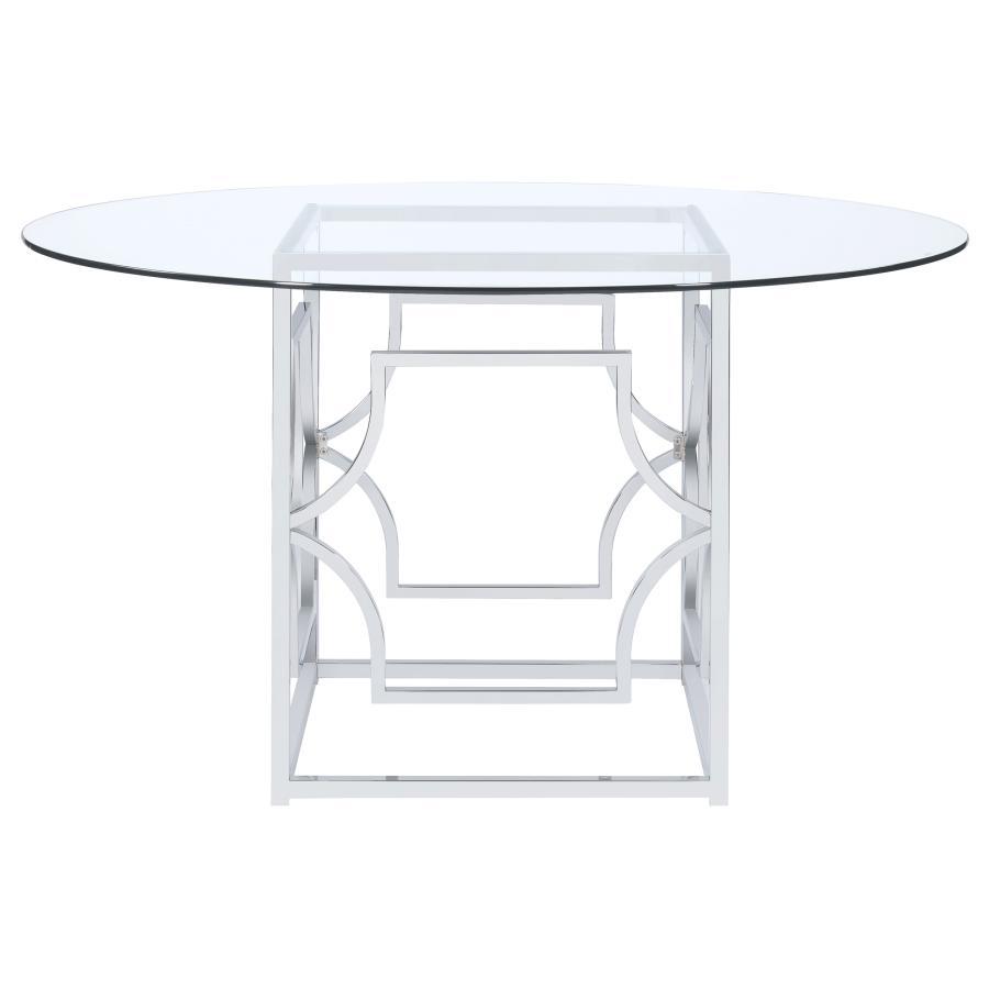 Starlight - Round Glass Top Metal Dining Table