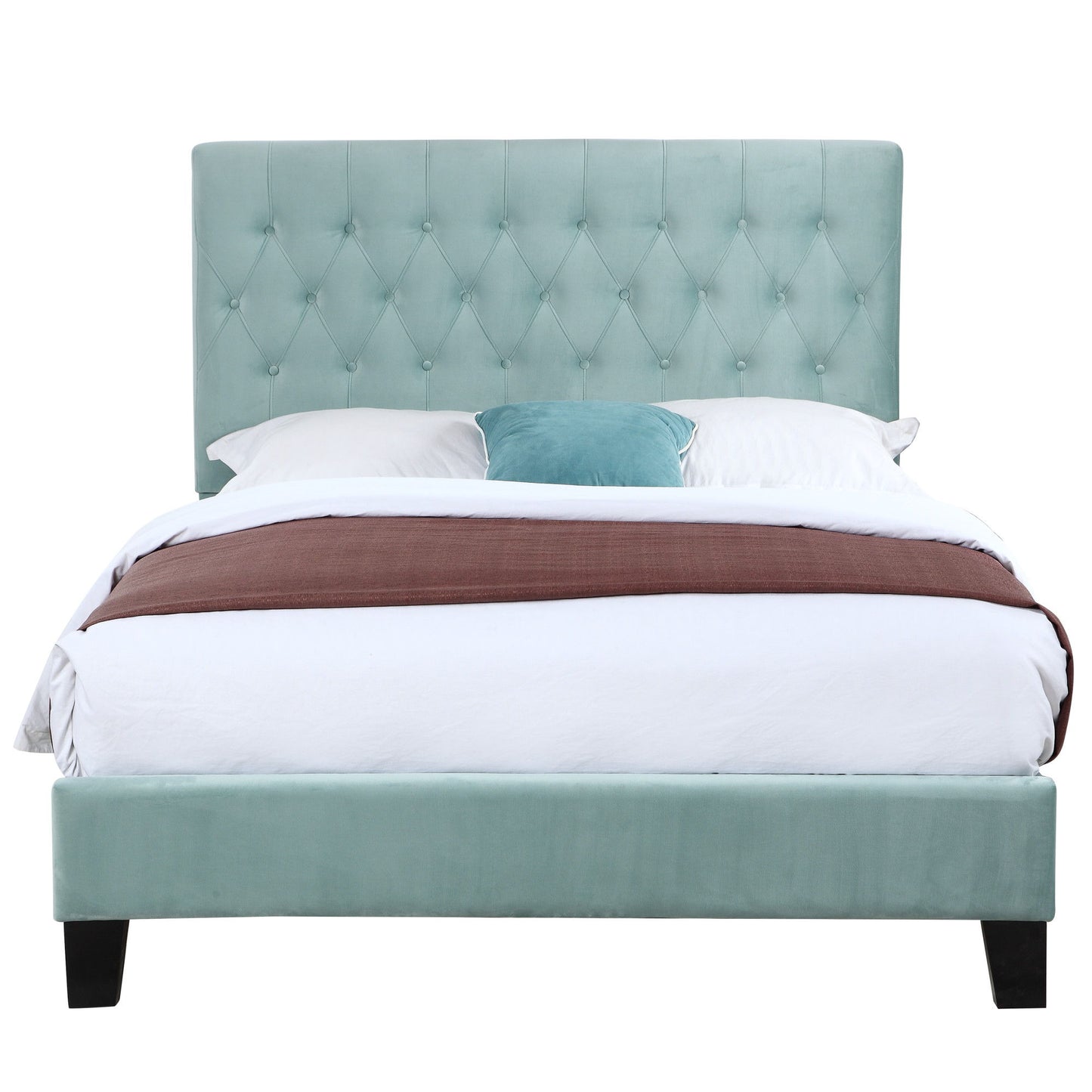 Amelia - Upholstered Queen Bed - Light Blue