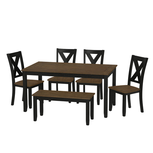 Arlington - 6 Piece Dining Set - Dark Brown