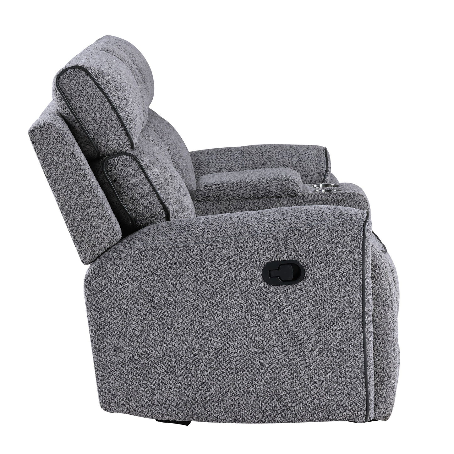 Omni - Console Loveseat With Dual Recliners - Gray