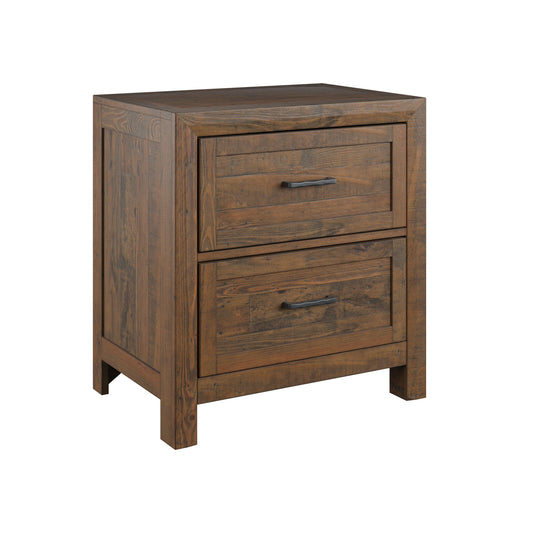 Pine Valley - 2 Drawer Nightstand - Caramel Brown