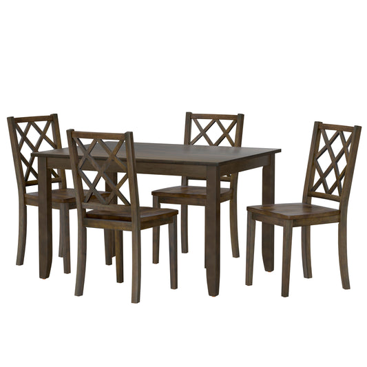 Harbor - 5 Piece Dining Set - Brown