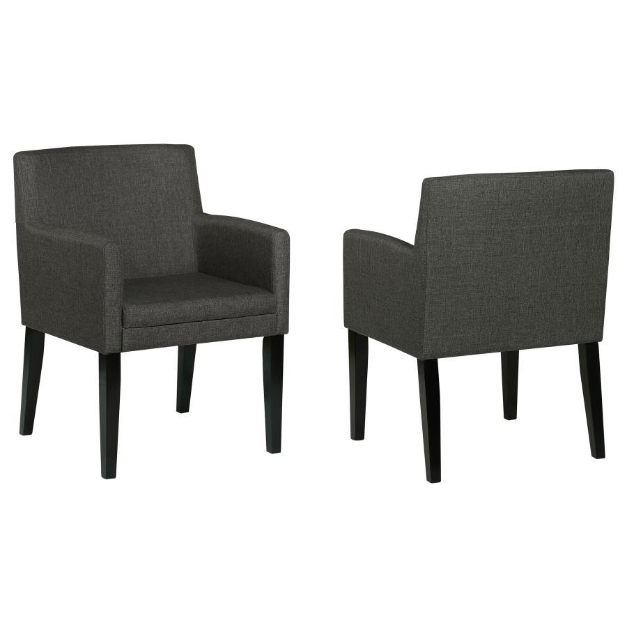 Catherine - Upholstered Dining Arm Chair (Set of 2) - Gray