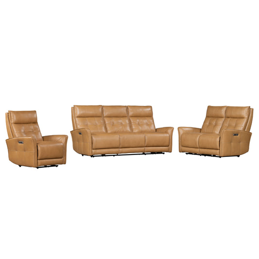 Gershwin - Power Reclining Sofa Loveseat And Recliner - Lucca Butterscotch