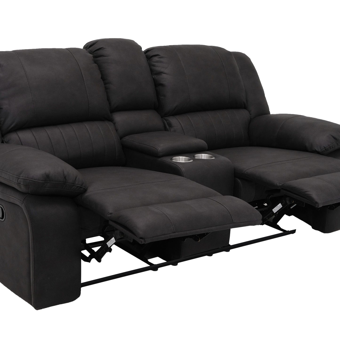 Navaro - Reclining Console Loveseat - Black Licorice