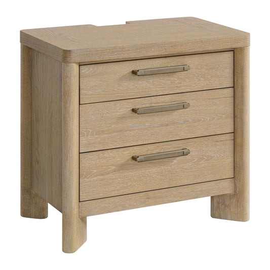 Pacific Grove - 3 Drawers Nightstand - Light Brown