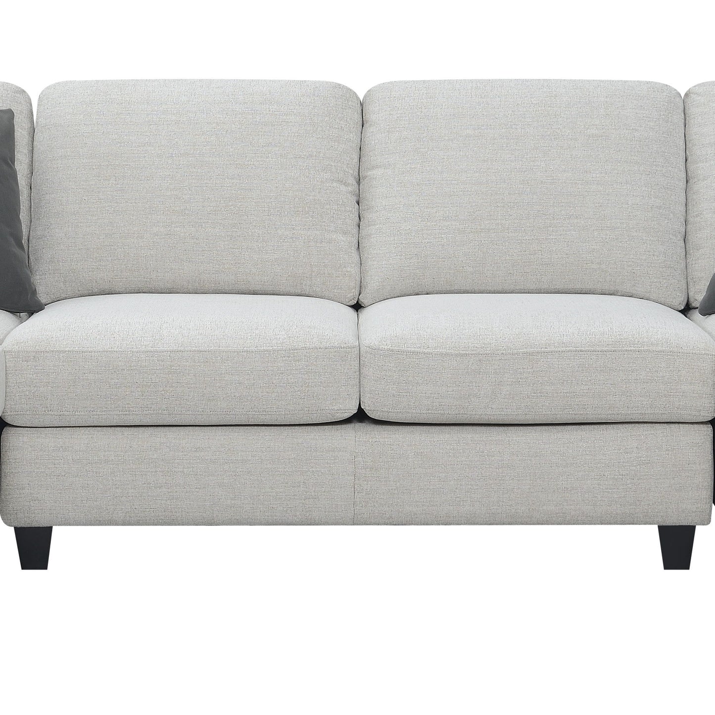 Walker - Chaise Sectional - Pale Gray