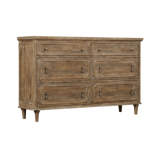 Interlude - 6 Drawers Dresser - Light Brown