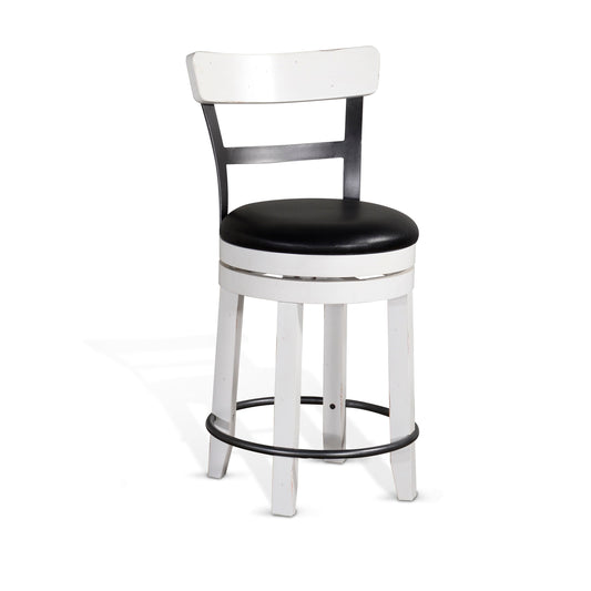 Carriage House - Barstool With Back & Swivel Cushion Seat