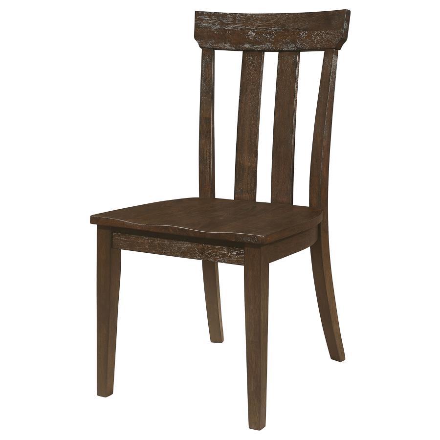 Reynolds - Slat Back Dining Side Chair (Set of 2) - Brown Oak