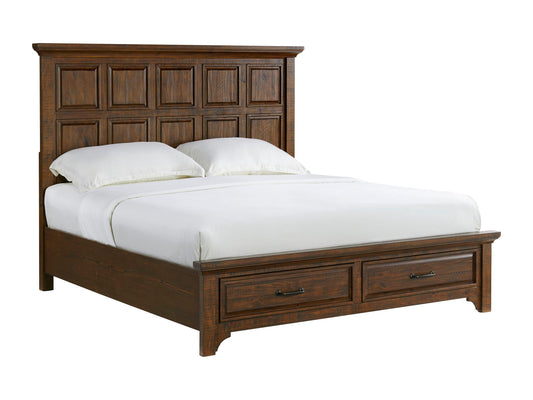 Vista Canyon - King Storage Bed - Burnt Umber