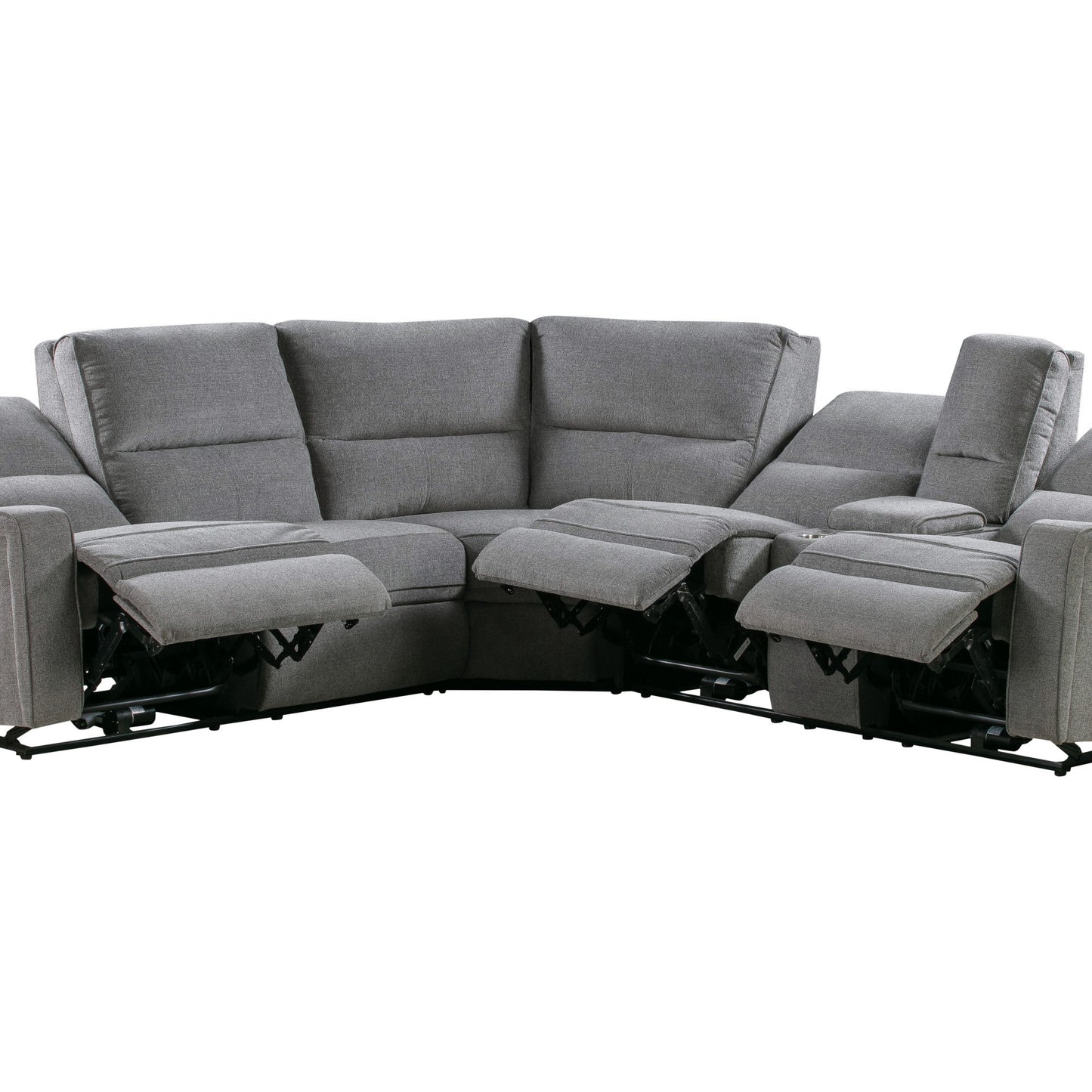 Medford - Power Reclining Sectional - Charcoal Ash