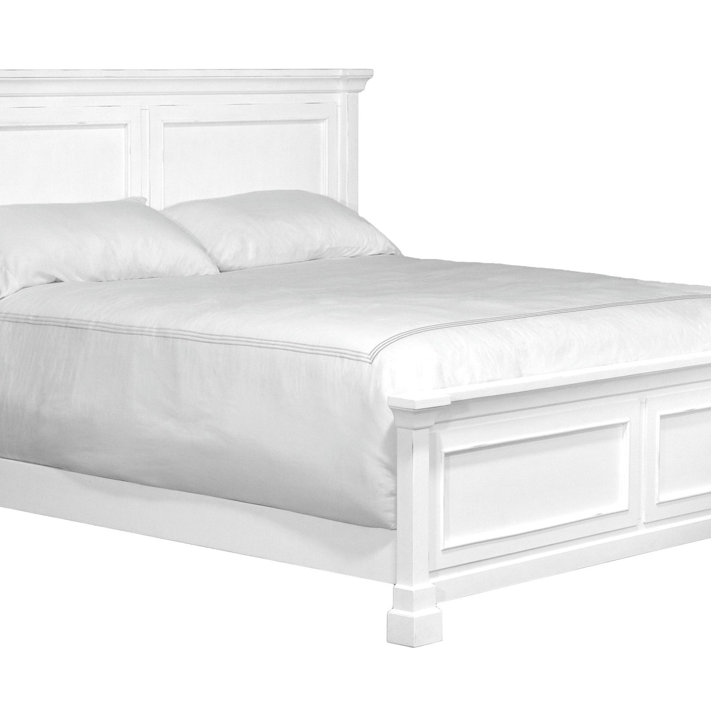 Stoney Creek - King Panel Bed - Weathered White