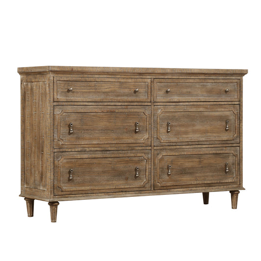 Interlude - 6 Drawers Dresser - Light Brown