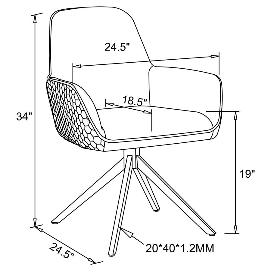 SWIVEL ARM CHAIR