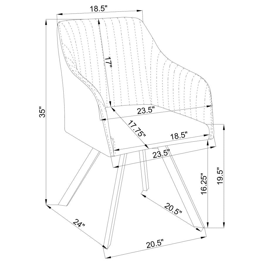 SWIVEL ARM CHAIR