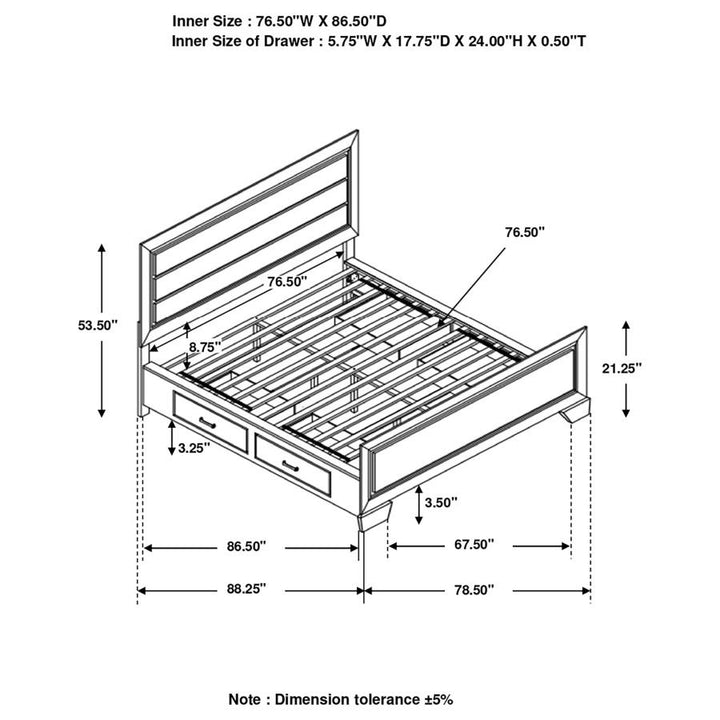 CALIFORNIA KING STORAGE BED