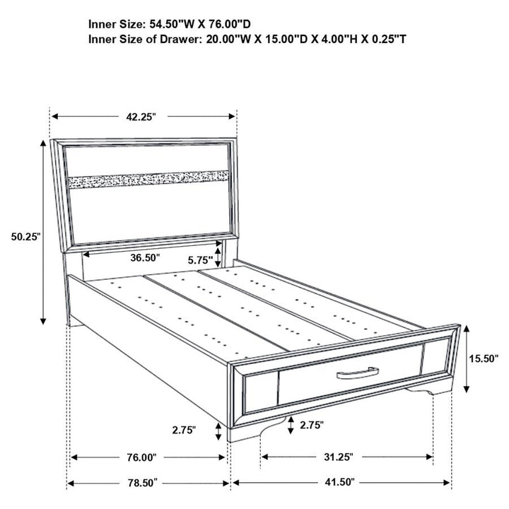 TWIN STORAGE BED