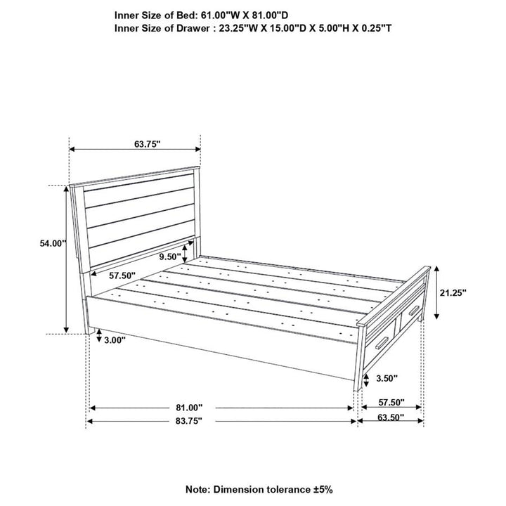 QUEEN STORAGE BED