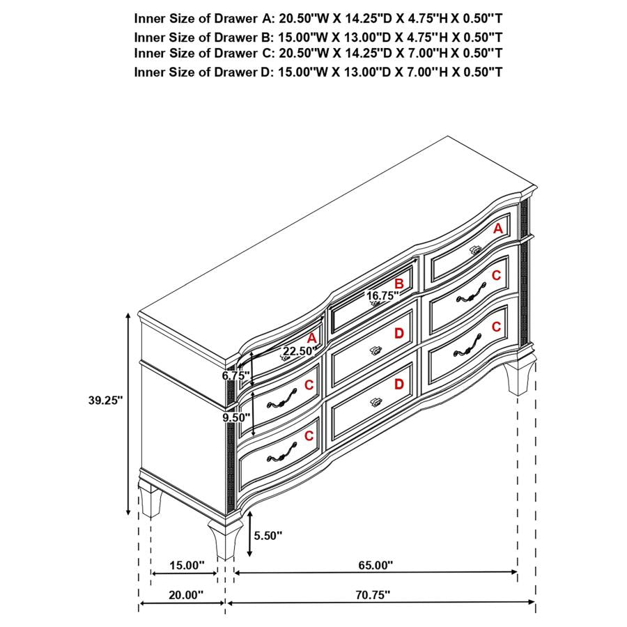 EASTERN KING BED 4 PC SET