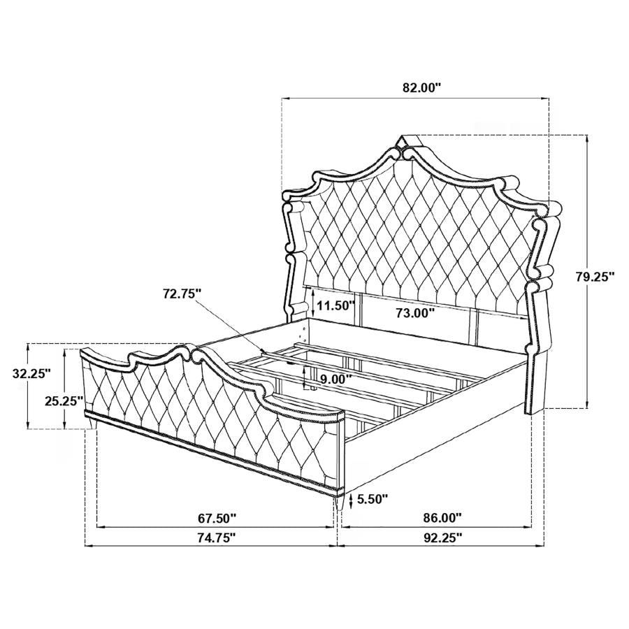 CALIFORNIA KING BED 5 PC SET