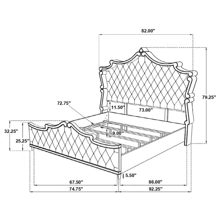 CALIFORNIA KING BED 5 PC SET