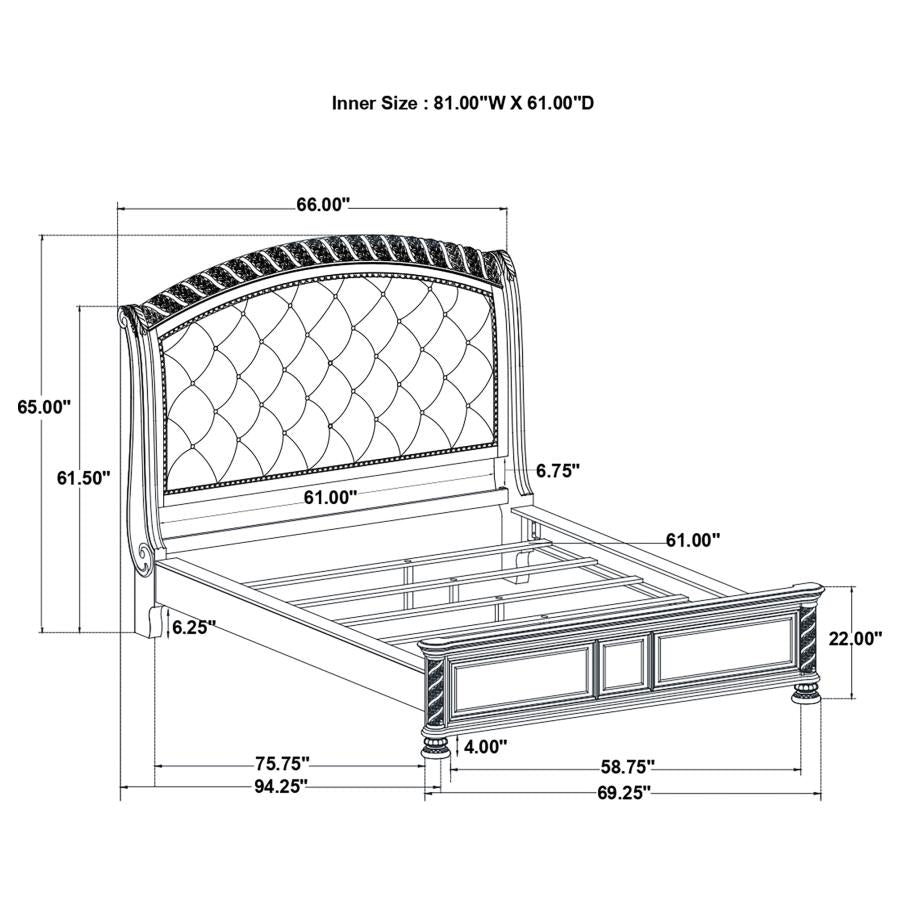 QUEEN BED 4 PC SET