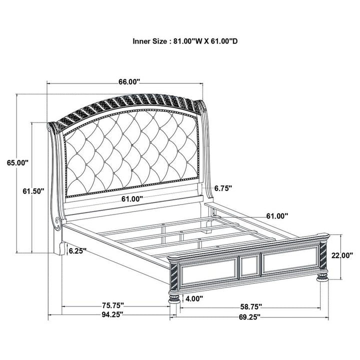 QUEEN BED 4 PC SET