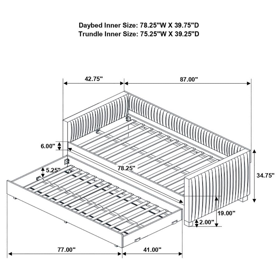 TWIN DAYBED W/ TRUNDLE