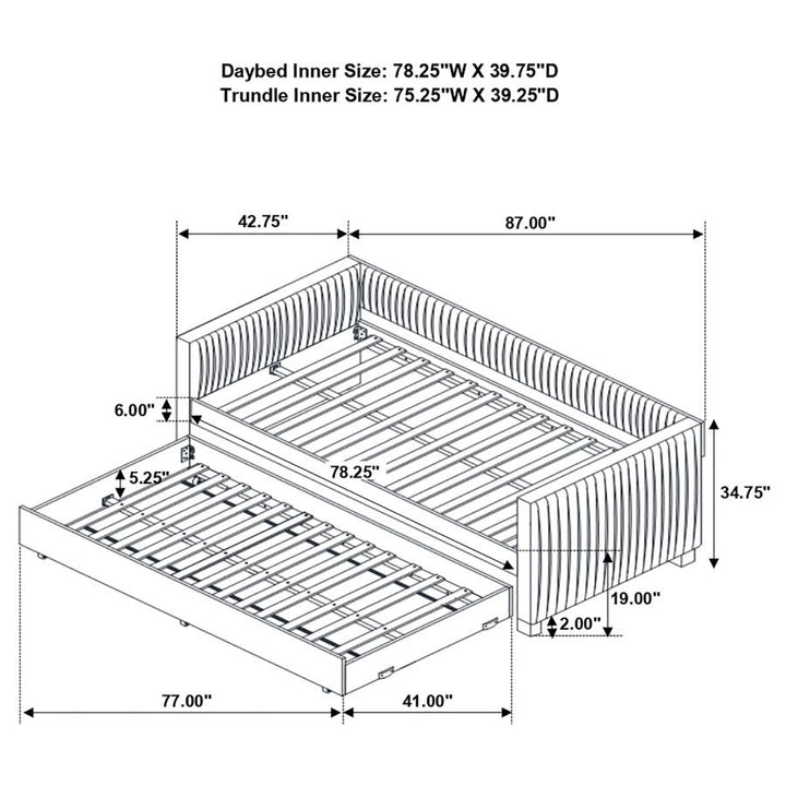 TWIN DAYBED W/ TRUNDLE