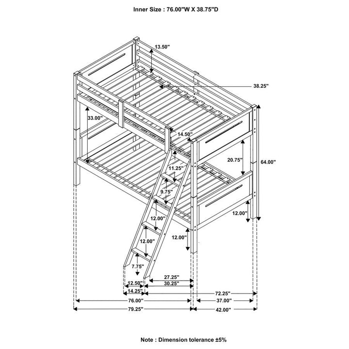 TWIN / TWIN BUNK BED