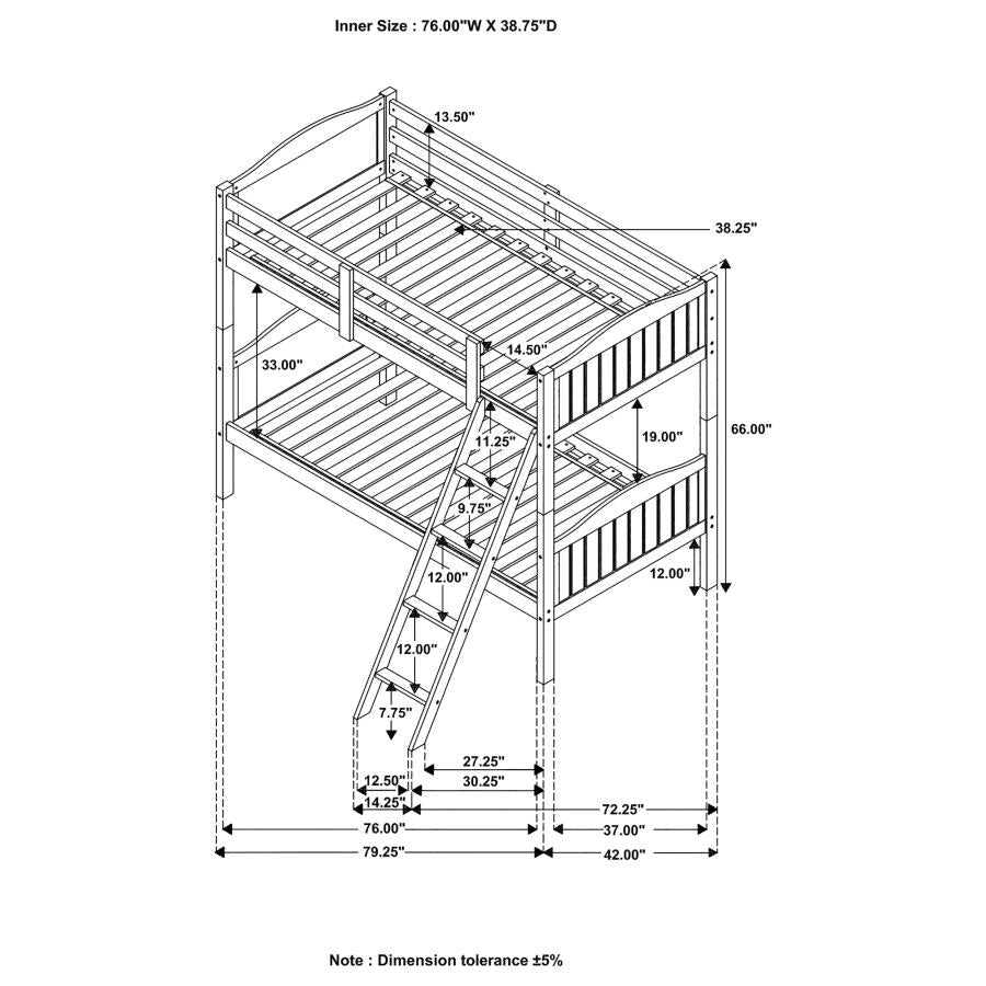 TWIN / TWIN BUNK BED