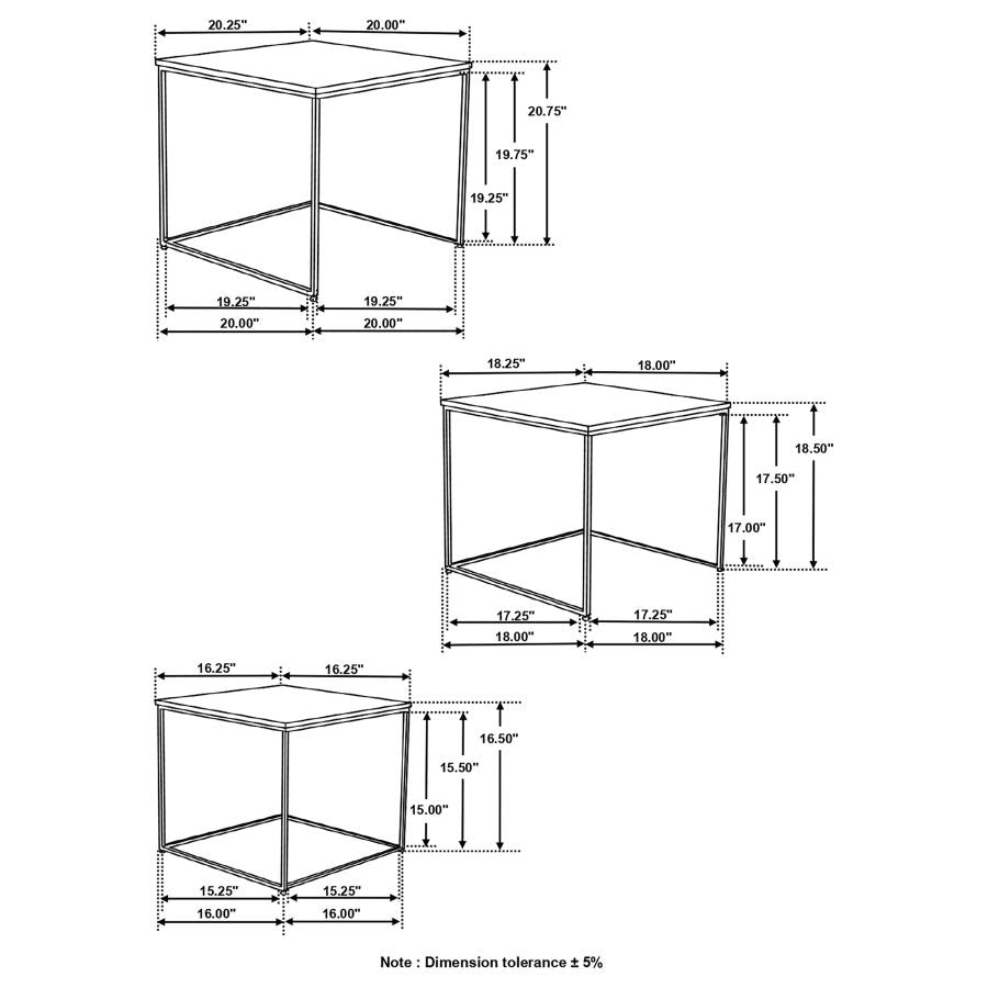 3 PC NESTING TABLE