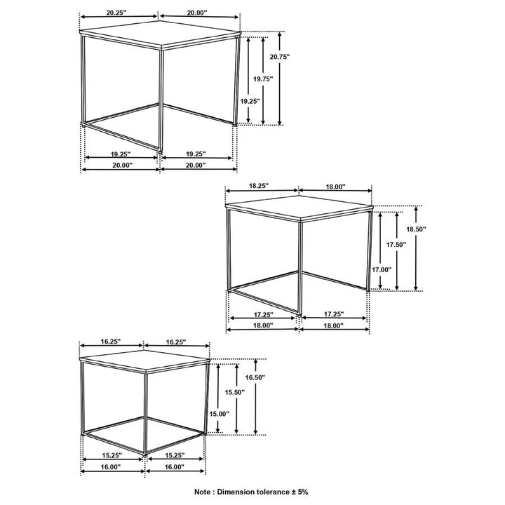 3 PC NESTING TABLE