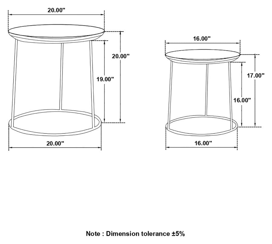 2 PC NESTING TABLE