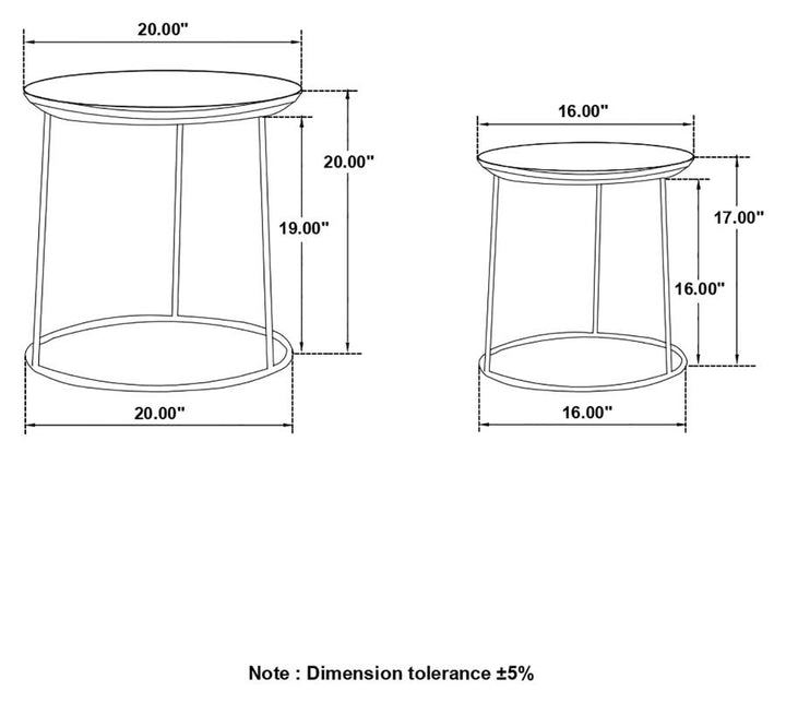 2 PC NESTING TABLE