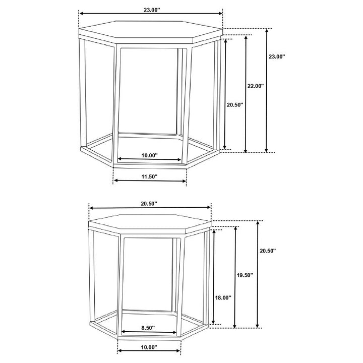 2 PC NESTING TABLE